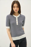 Striped Henley Sweater