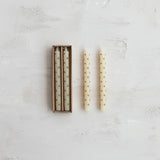 Dot Taper Candle Gold Metallic