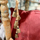 Mini Pewter Bells On 16.5 Jute,