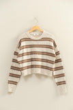 Striped Crew Neck Cozy Sweater