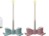 Ceramic Cowgirl Bow Candle Holders