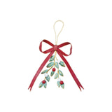 9-1/2l X 11-1/4h Metal Bow Mistletoe Wall Décor