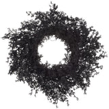 Flocked Pine Wreath Bk