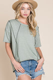 French Terry Short Sleeve Top