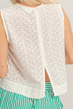 Sleeveless Eyelet Top