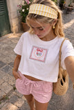 Cross-Stitch Cropped Tee