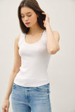 Ribbed Scoop Neck Tank