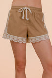 Lace Trim Activewear Shorts