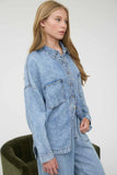 Washed Chambray Long Sleeve Shirt