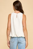 Puff Waist Linen Top