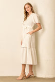 Waist Tie Midi Dress
