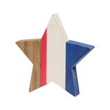 Med. Red, White, Blue Plank Star