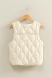 Quilted Front Tie Vest