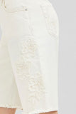 Slouchy Floral Embroidered Bermuda Shorts