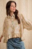 Floral Button Front Blouse