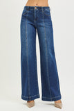 Front Seam Wide Leg Jeans