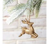 Gold Resin Deer Ornament
