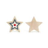 5x5x1 Rvs Chunky Wood Shape (star) Multi