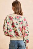 Rose Print Pull Over