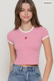 Embroidered Ringer Tee