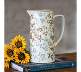 10 Beige/blue Floral Pattern Pitcher
