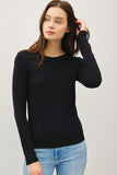 Round Neck Long Sleeve Top