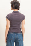 Mock Neck Cap Sleeve Top