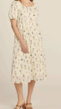 Sweetheart Floral Midi Dress