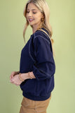 Mixed Fabric Top