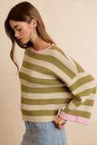 Striped Contrast Sweater