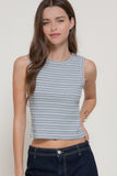Striped Textured Knit Top
