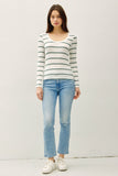 Classic Scoop Neck Long Sleeve Top