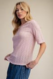 Ditsy Printed Ribbed Top