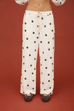 Pin Tuck Textured Drawstring Wide Leg Pants