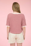 Striped Thermal Knit Cardigan