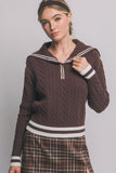Sailor Collar Long Sleeve Sweater