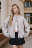 Marled Button Front Cardigan