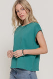 Sleeveless Garment Dyed T-Shirt