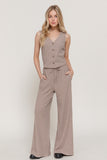 Striped Ribbed Long Pants
