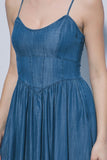Corset-Style Tencel Midi Dress