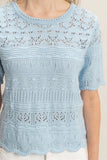 Textured Pointelle Top