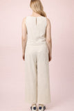 Solid Woven Linen Pants