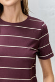 Short Sleeve Striped Knit Top