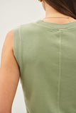 Garment Dyed Basic Cotton Blend Tank Top