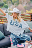 USA French Terry Patchwork Top