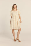 Floral Print Smocked Midi Dress