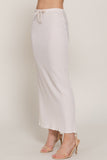 Long Textured Knit Skirt