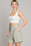 Grid Pattern Lawn Bermuda Shorts