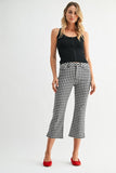 Gingham Skinny Capri Pants