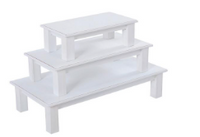 Wood White Rectangle Stand